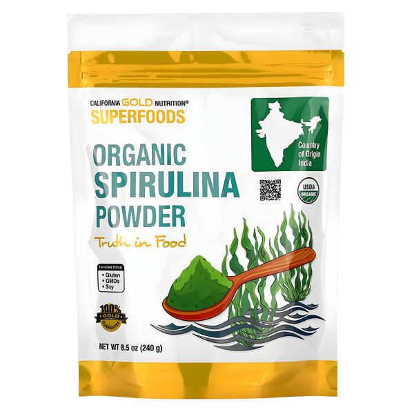 California Gold Nutrition, Superfoods, Organic Spirulina Powder, 8.5 oz (240 g)