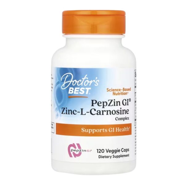 Doctor’s Best PepZin GI®, Zinc-L-Carnosine Complex – 120 Veggie Capsules