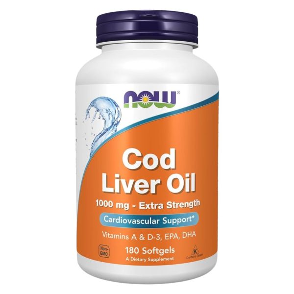 NOW Foods, Cod Liver Oil, 1,000 mg, 180 Softgels