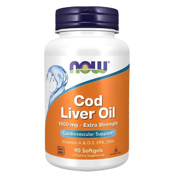 NOW Foods, Cod Liver Oil, Extra Strength, 1,000 mg, 90 Softgel