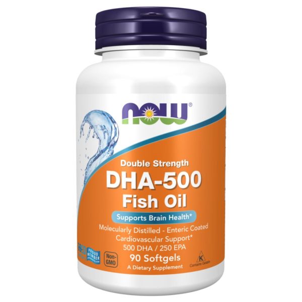 NOW Foods, DHA-500 Fish Oil, Double Strength, 90 Softgels