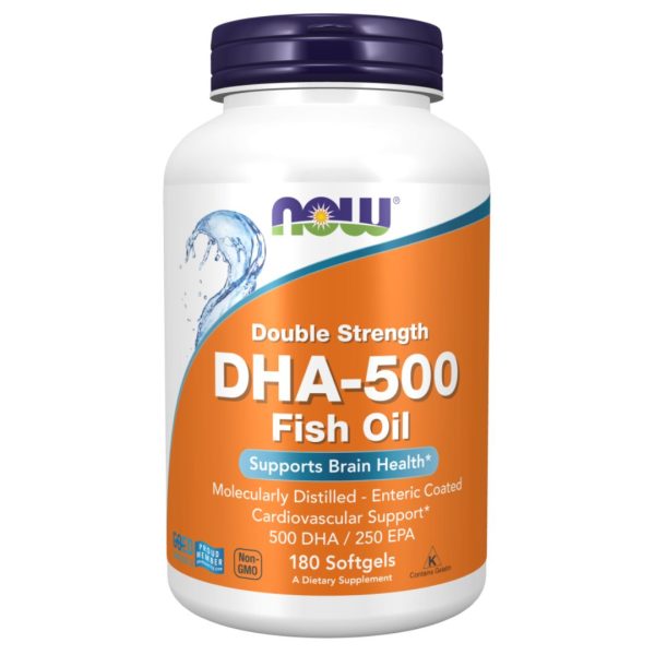 NOW Foods, Double Strength DHA-500 Fish Oil, 180 Softgels