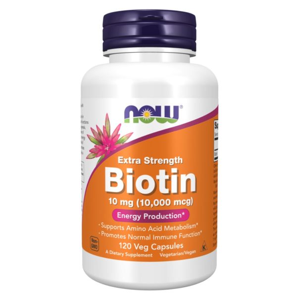 NOW Foods, Extra Strength Biotin, 10 mg (10,000 mcg), 120 Veg Capsules