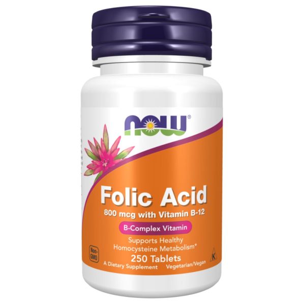 NOW Foods, Folic Acid, 800 mcg, 250 Tablets