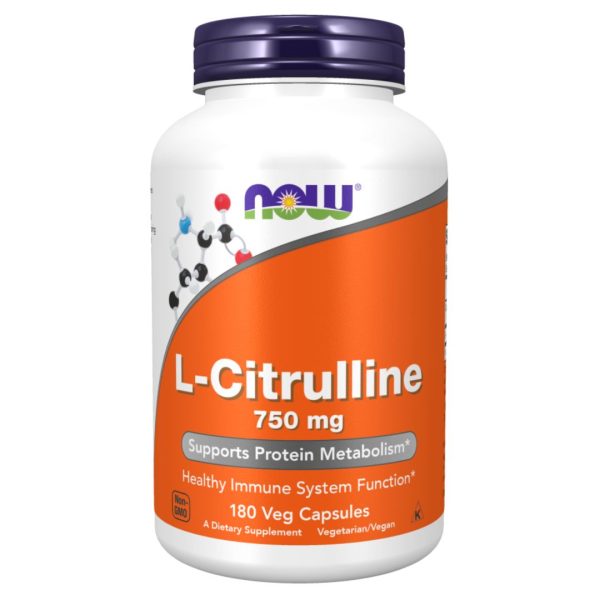 NOW Foods, L-Citrulline, 750 mg, 180 Veg Capsules