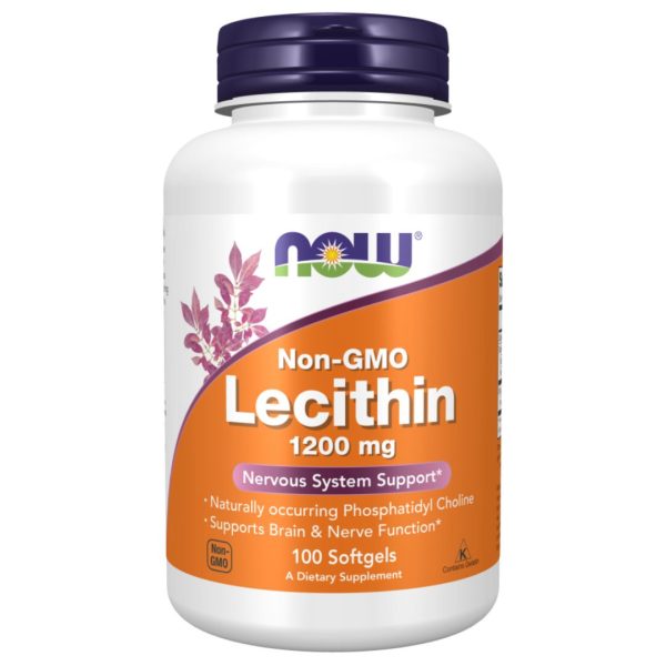 Now Foods, Lecithin, Non-gmo, 1200 Mg, 100 Softgels