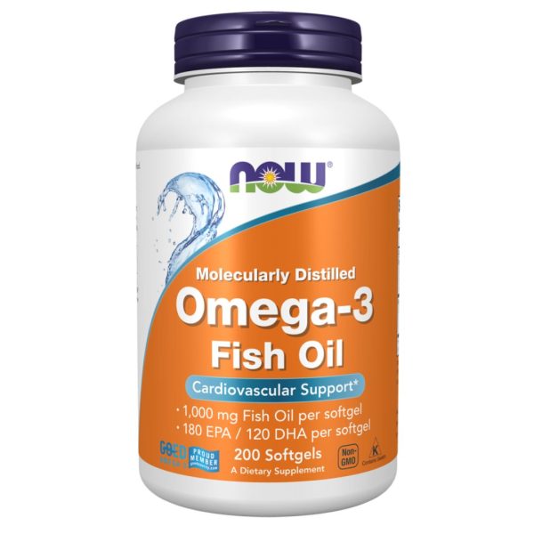 NOW Foods, Omega-3 Fish Oil, 200 Softgels