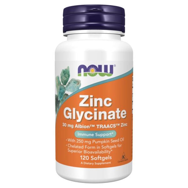 NOW Foods, Zinc Glycinate, 120 Softgels