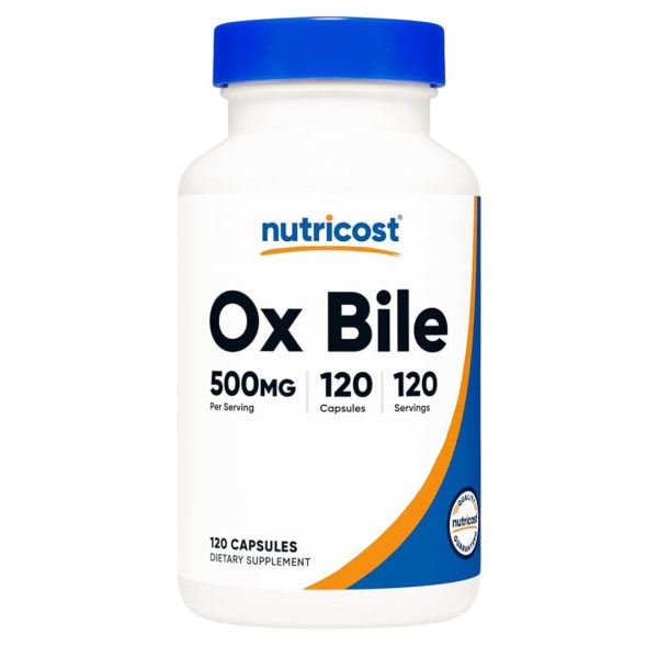 Nutricost, Ox Bile, 500 mg, 120 Capsules