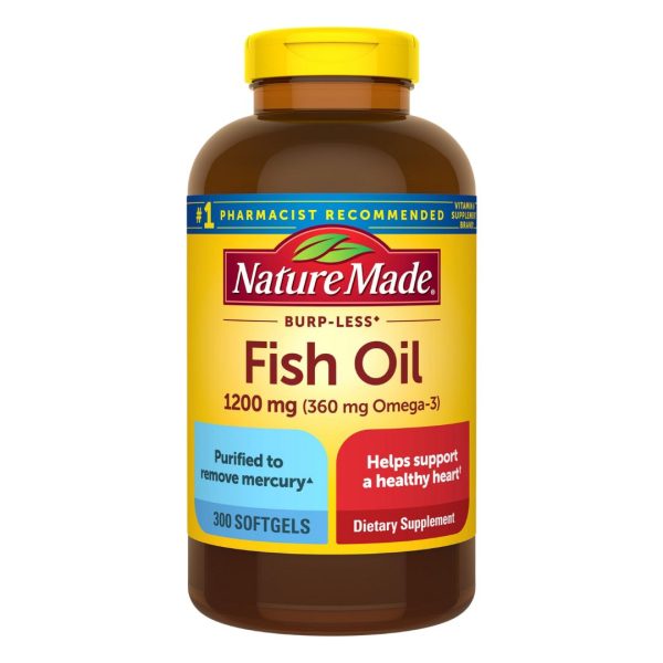 Nature Made Omega 3 Fish Oil 1200mg, 300 Softgels