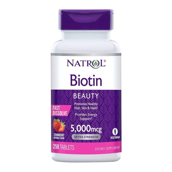 Natrol Biotin Beauty (5,000 mcg) Fast Dissolve – 250 tablets