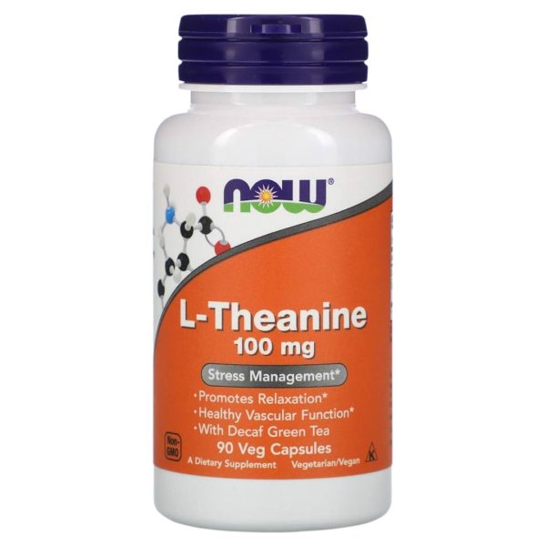 NOW Foods, L-Theanine, 100 mg, 90 Veg Capsules