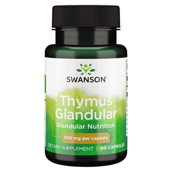 Swanson, Thymus Glandular, 500 mg, 60 Capsules