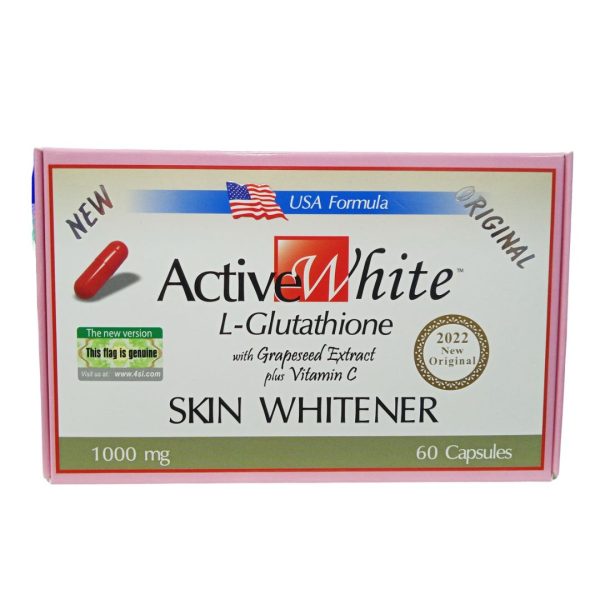 Active White L-Glutathione Skin Whitener (1,000 mg) – 60 capsules