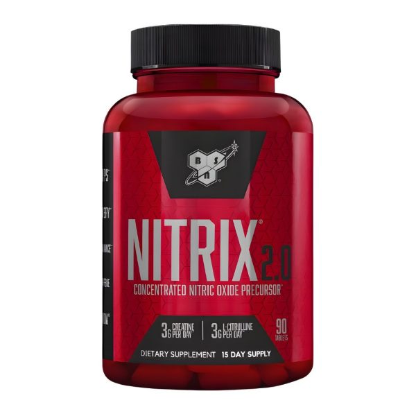 BSN, Nitrix 2.0, Concentrated Nitric Oxide Precursor, 90 Tablets