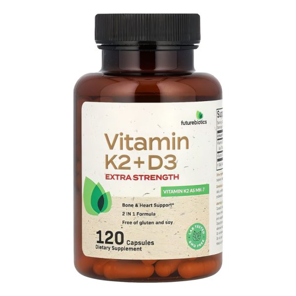 Futurebiotics, Vitamin K2 + D3, Extra Strength, 120 Capsules