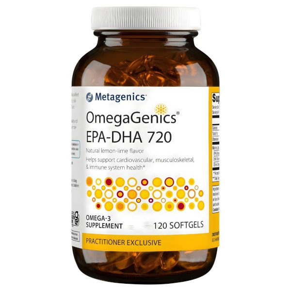 Metagenics, OmegaGenics, EPA-DHA 720, Natural Lemon-Lime, 120 Softgels