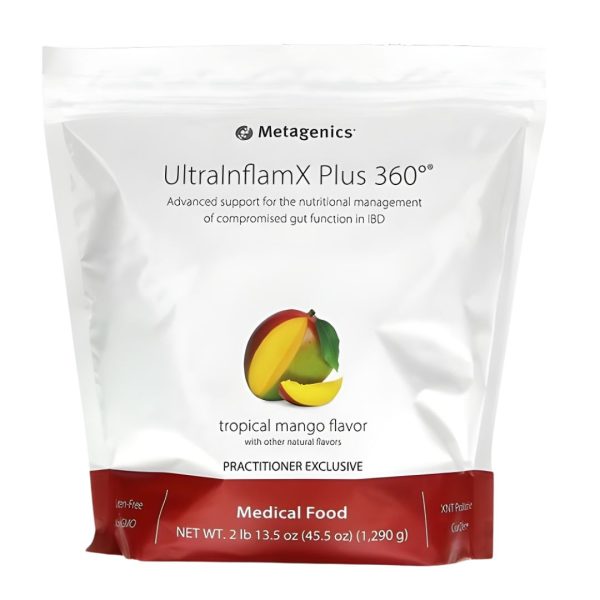 Metagenics, UltralnflamX Plus 360°, Medical Food, Tropical Mango, 45.5 oz (1,290 g)