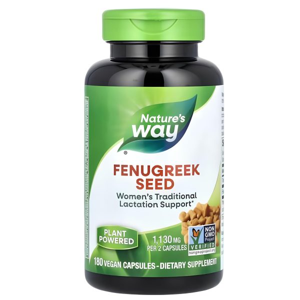 Nature’s Way, Fenugreek Seed, 1,130 mg, 180 Vegan Capsules (564 mg Per Capsule)