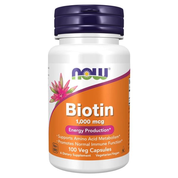 NOW Foods, Biotin, 1,000 mcg, 100 Veg Capsules