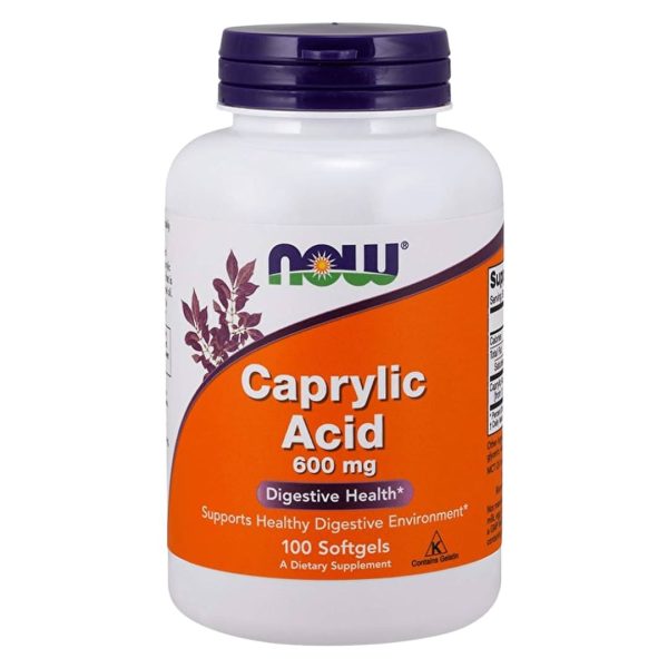 NOW Foods, Caprylic Acid, 600 mg, 100 Softgels