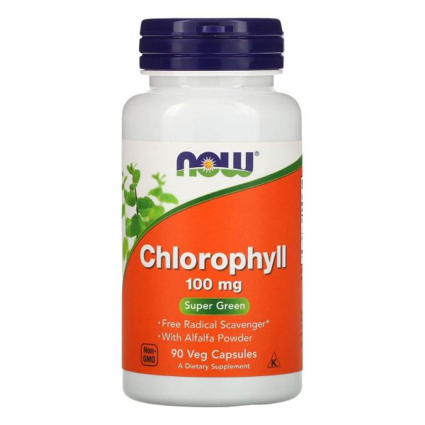 NOW Foods, Chlorophyll, 100 mg, 90 Veg Capsules