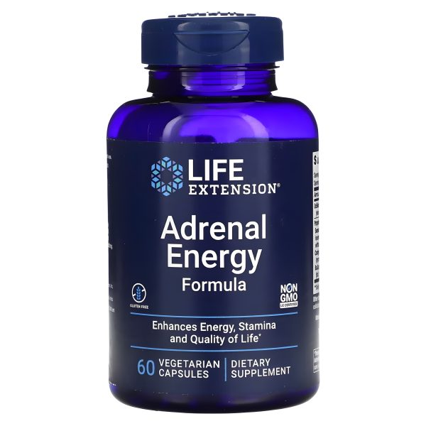 Life Extension, Adrenal Energy Formula, 60 Vegetarian Capsules