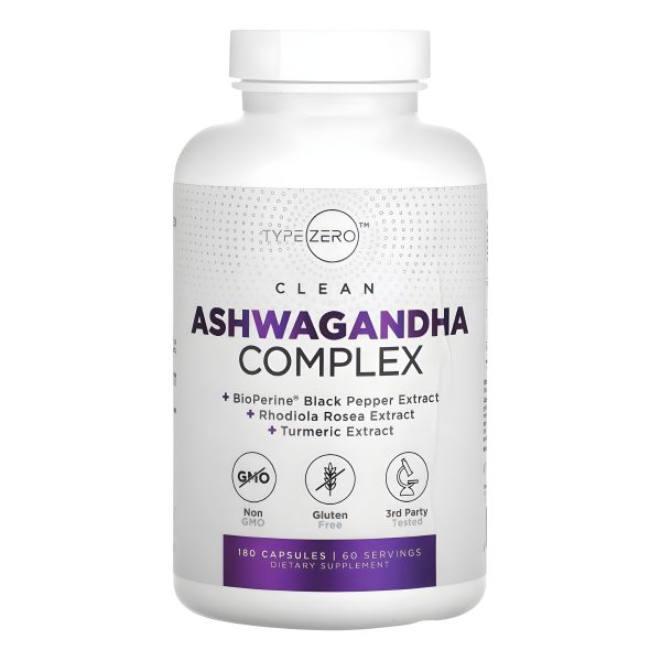 TypeZero, Clean, Ashwagandha Complex, 180 Capsules