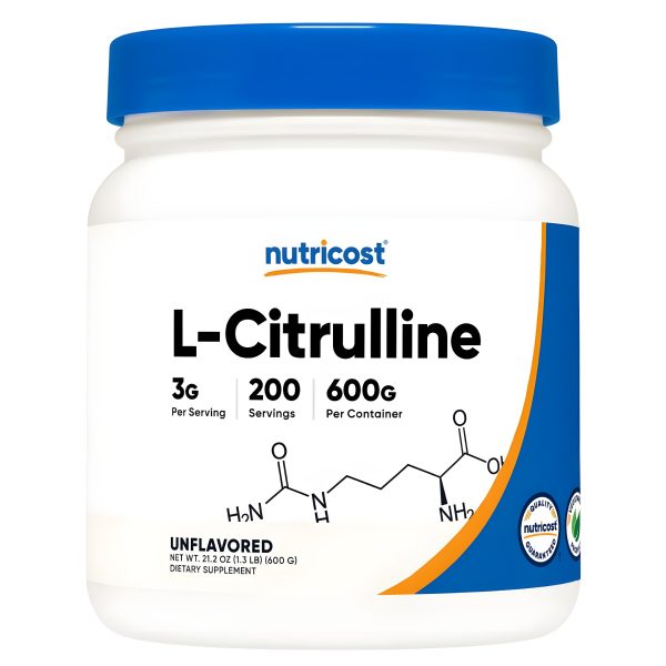 Nutricost, L-Citrulline Powder, Unflavored, 1.3 lb (600 g)