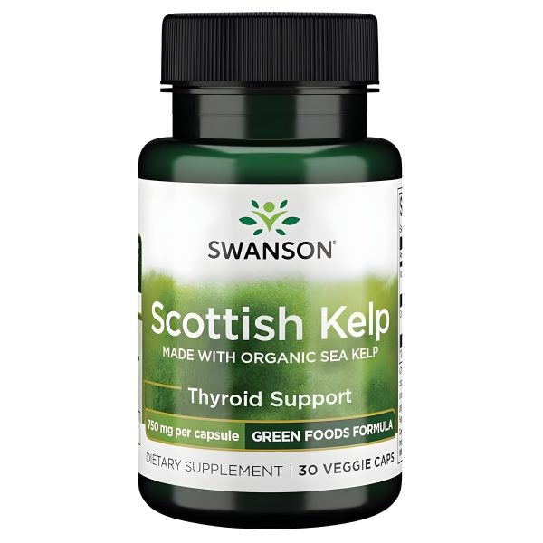 Swanson, Scottish Kelp, Made With Organic Sea Kelp, 750 mg, 30 Veggie Capsules