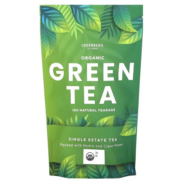 Cederberg Tea Co, Single Estate Tea, Organic Green Tea, 100 Natural Tea Bags, 7.76 oz (220 g)