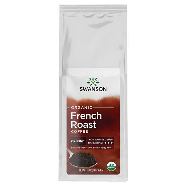 Swanson, Organic French Roast Coffee, Whole Bean, Dark Roast, 16 oz (454 g)