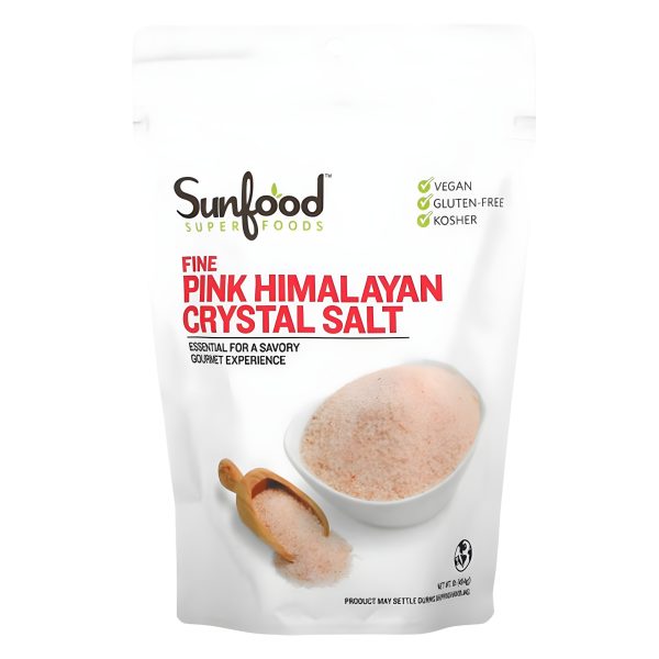 Sunfood, Fine Pink Himalayan Crystal Salt, 1 lb (454 g)