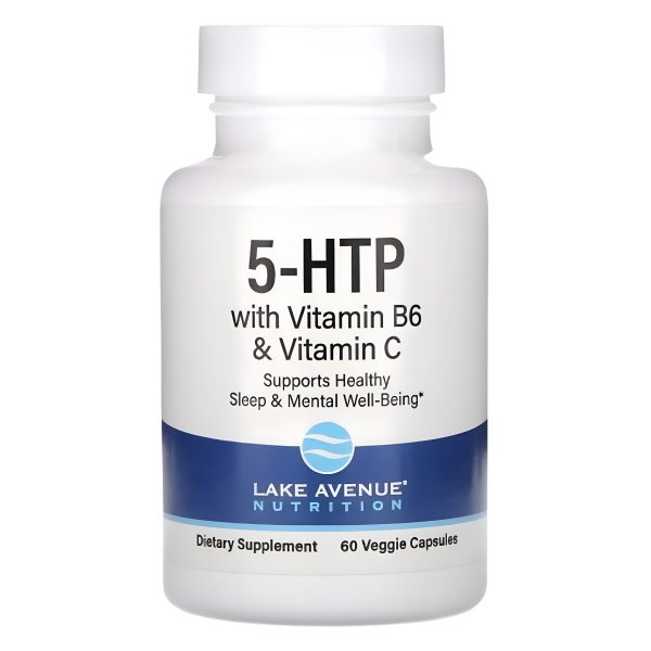 Lake Avenue Nutrition, 5-HTP with Vitamin B6 & Vitamin C, 100 mg , 60 Veggie Capsules