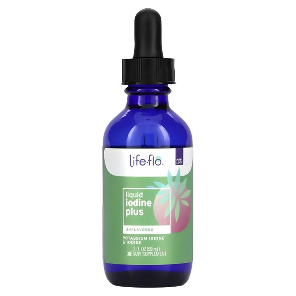 Life-flo, Liquid Iodine Plus, With Potassium Iodide & Iodine, Unflavored, 2 fl oz (59 ml)