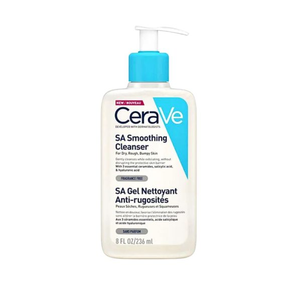 CeraVe SA Smoothing Cleanser – 236ml | Salicylic Acid Face & Body Wash