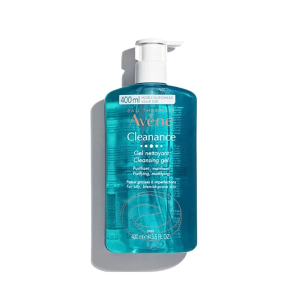 Avene Cleanance Cleansing Gel – 400ml | Gentle Gel Cleanser for Oily and Acne-Prone Skin