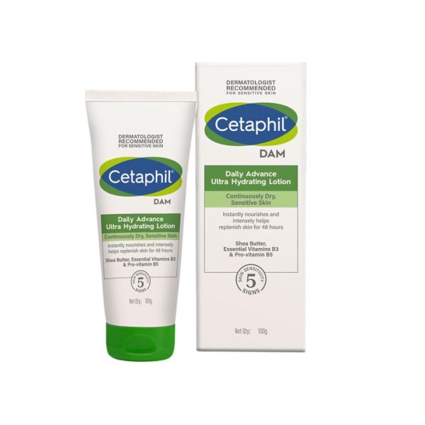 Cetaphil DAM Daily Advance Ultra Hydrating Lotion – 100g | Intense Moisture for Dry Skin